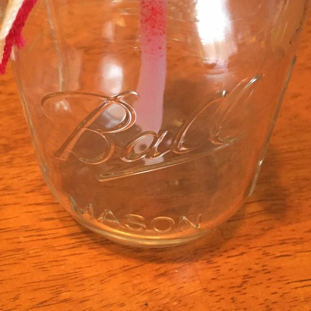 Hand Crafted- Red lid soap jar